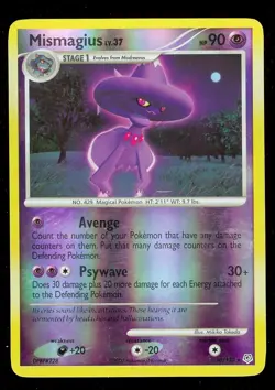 Pokemon MISMAGIUS 10/130 Diamond & Pearl - RARE Rev Holo - Lightly Played - Image 1