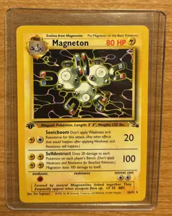 Magneton 26/62 1st Edition Fossil Rare Non-Holo Vintage Pokemon TCG Card NM NP - Image 1