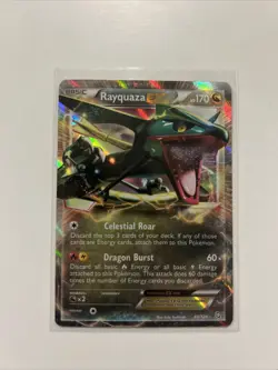 Pokemon TCG Rayquaza EX BW Dragons Exalted Holofoil Card 85/124 Ultra Rare - Image 1