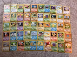 Pokemon 50 Random Cards Bulk Lot - Common Vintage 1995-2001, Moderately Played - Image 1