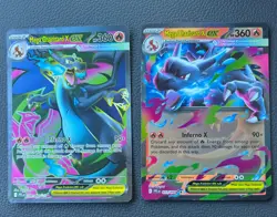 Mega Charizard x EX 109/094 and EX 013/094 Phantasmal Flames NM 2 Card Lot ME02 - Image 1