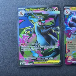 Mega Charizard x EX 109/094 and EX 013/094 Phantasmal Flames NM 2 Card Lot ME02 - Image 2