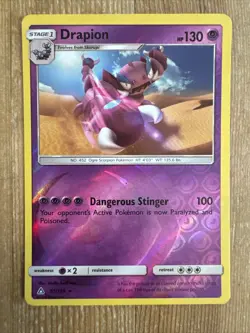 Drapion 55/156 Reverse Holo Rare Ultra Prism Sun & Moon Pokemon Card 2018 MP - Image 1