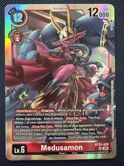 Digimon Card Game Medusamon BT21-029 SR World Convergence Holo NM - Image 1