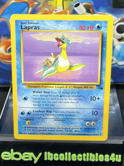 Pokemon Card TCG - Lapras - 25/62 - Non Holo Rare - Fossil NM FREE SHIPPING - Image 1