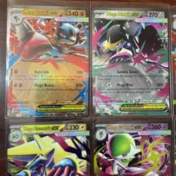6 Pokemon Cards - Lucario Mawile Camerupt Manectric Gardevoir Venusaur Ex Mega - Image 2