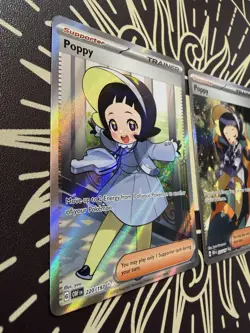 Poppy Pokemon Trainer SIR UR Card Lot Obsidian Flames Full Art Foil - Image 2