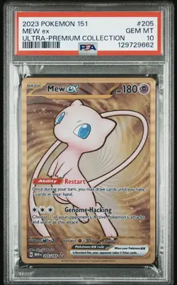 2023 Pokemon Mew ex Full Art 151 UPC Gold Metal Promo Card 205/165 PSA 10 GEM MT - Image 3