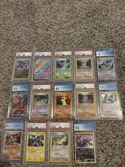 Pokemon Card Lot Of 14 Bulk Slabs, Grade 7 to Grade 10 - Image 1