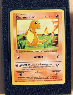 Pokemon TCG Charmander 1st Edition Base Set Shadowless Card 046/102 - Image 3