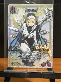 Union Arena Rapunzel Release Winner Card Nikke Goddess Of Victory SEALED - Image 1