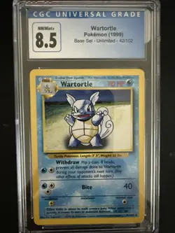 Pokemon TCG Wartortle Base Set Unlimited Uncommon Card 42/102 - Image 1