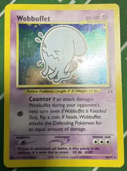 Pokemon TCG Wobbuffet Neo Discovery 16/75 Holo Rare Card HP - Image 1