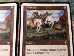 Caltrops 7th Edition X2 (PANGOLIN MTG) X2 Front MINT/NM+ Back LP SeePics! - Image 4