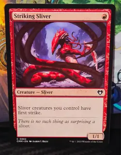 magic the gathering - Striking Sliver - Creature - Common - First Strike - Red - Image 1
