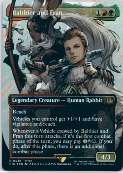 MTG Balthier and Fran (0538) (Borderless) (Surge Foil) Foil NM FINAL FANTASY - Image 1