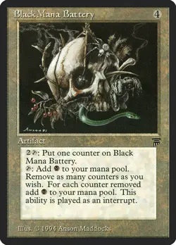 Black Mana Battery [Legends] Magic MTG - Image 1