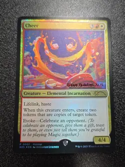 Cheer - FOIL PROMO Holiday 2025 WPN MTG Unique & Misc. Promos Magic - Image 1