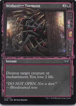 Withering Torment (Showcase) Duskmourn Regular Uncommon #313 NM MTG - Image 1