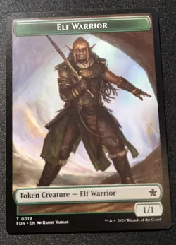 Vivien Reid / Elf Warrior Token - FDN - MTG - EN - NM - 0025/0019 - Image 2