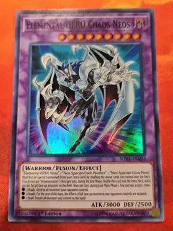Yugioh Elemental HERO Chaos Neos SHVA-EN035 Super Rare 1st Ed NM - Image 1