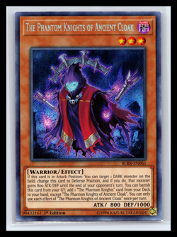 Yugioh The Phantom Knights of Ancient Cloak BLRR-EN061 1st Edition Secret NM - Image 1