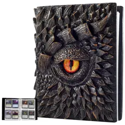 Trading Card Binder-3D Dragon Eye Embossed Fits 400 Cards Card Collector Albu... - Image 1