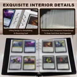 Trading Card Binder-3D Dragon Eye Embossed Fits 400 Cards Card Collector Albu... - Image 4