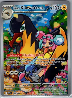 Iono's Kilowattrel 163/159 SV09: Journey Together - Pokemon Card - NM - Image 1