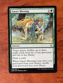 Gaea's Blessing MTG Magic the Gathering Card LP Lightly Played DDR - Image 1
