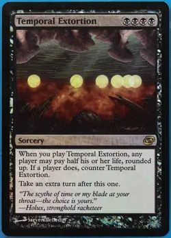 Temporal Extortion FOIL Planar Chaos PLD Black Rare CARD (491117) ABUGames - Image 1