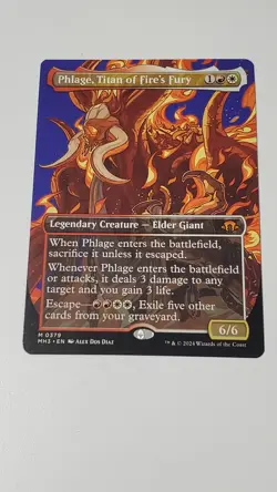 1x Phlage, Titan of Fire's Fury (Borderless) Modern Horizons 3 Regular - Image 1