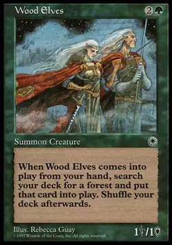 Wood Elves - Medium Play MTG Portal - Image 1