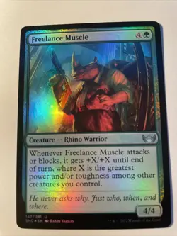 1x Freelance Muscle | FOIL | Streets of New Capenna | MTG Magic Cards - Image 1