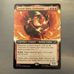 Avatar Roku Firebender MINT Extended Art 191 Avatar TLE MTG Mythic Unplayed M/NM - Image 1