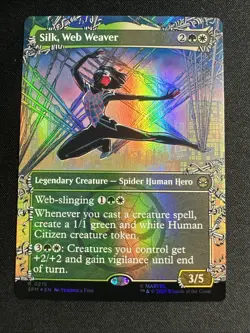 MTG Silk, Web Weaver 0215 Regular (Borderless) Magic Marvel's Spider-Man - Image 1