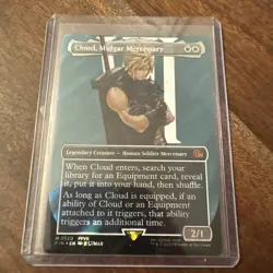 Cloud, Midgar Mercenary (Borderless) Final Fantasy Foil Surge Foil NM Magic MTG - Image 1