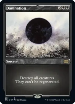 MTG English Damnation (Foil Etched) NM Foil Double Masters 2022 - Image 1