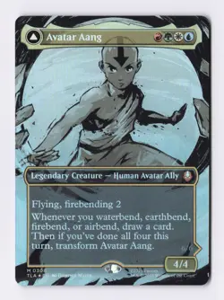 Avatar Aang (Borderless Foil) MTG Avatar: Last Airbender REAR SURFACE FOIL ISSUE - Image 1