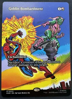 Goblin Bombardment Borderless M 0023 MTG Spider-Man Magic - Image 1