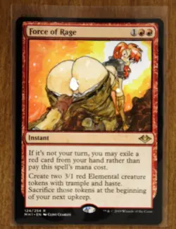 Force of Rage Altered Art Hand Painted MTG Magic the Gathering Anime Chandra - Image 1