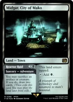 MTG Midgar, City of Mako Foil NM FINAL FANTASY Magic 286 - Image 1