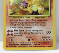 1999 Foil Charizard 4/102* Pokemon Card Lightly Played From Base Set - Image 3