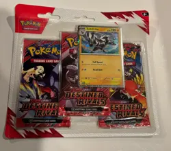 Pokemon TCG Destined Rivals Zebstrika 3-Pack Blister Sealed Zebstrika Promo Card - Image 1