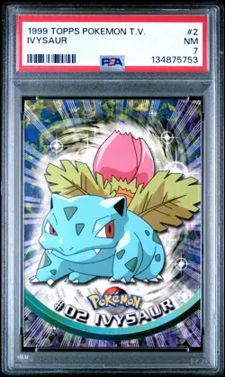 1999 TOPPS POKEMON TV #2 IVYSAUR PSA 7 - Image 1