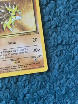 1st Edition SANDSLASH 41/62 Fossil Set - Pokemon WOTC Vintage Card - LP - Image 4
