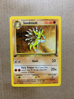 1st Edition Sandslash 41/62 Fossil Set - Uncommon Pokemon Card - NM - Image 1