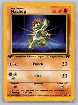 Pokemon TCG Team Rocket Machop 59/82 1st Edition - Image 1