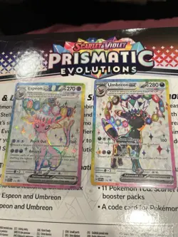 Pokemon Umbreon and Espeon Black Star Promo SVP175 SVP176 Figure Collection NM/M - Image 1