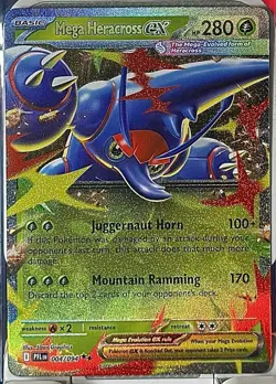 ??Mega Heracross EX | 004/094 | Double Rare| Phantasmal Flames | Pokemon TCG?? - Image 1